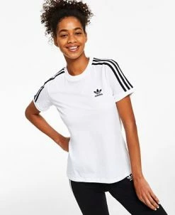 Alternative view of ADIDAS Women's Cotton 3 Stripes T-Shirt, XS-4X