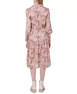 Alternative view of Black Tape Women's Belted Tiered Shirtdress