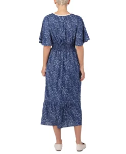 Alternative view of Black Tape Women's V-Neck Smock-Waist Maxi Dress