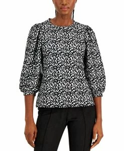 Anne Klein Women's Balloon Sleeve Pullover Blouse