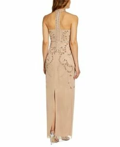 Alternative view of Papell Studio Women's Embellished Mock-Neck T-Back Gown