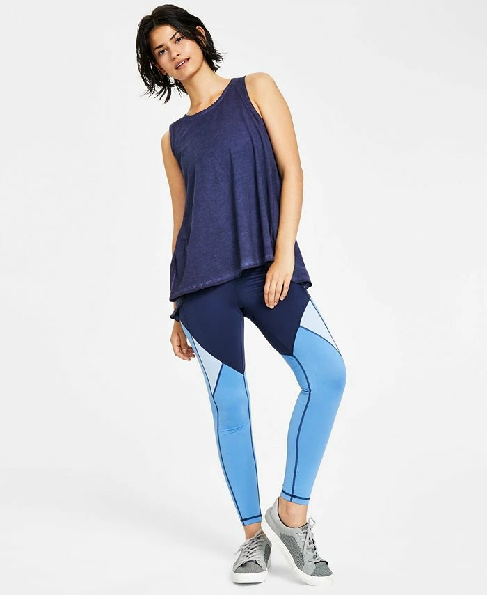 ID Ideology Petite Colorblocked 7/8 Leggings, Created For Macy's 1 ID Ideology Petite Colorblocked 7/8 Leggings, Created For Macy's