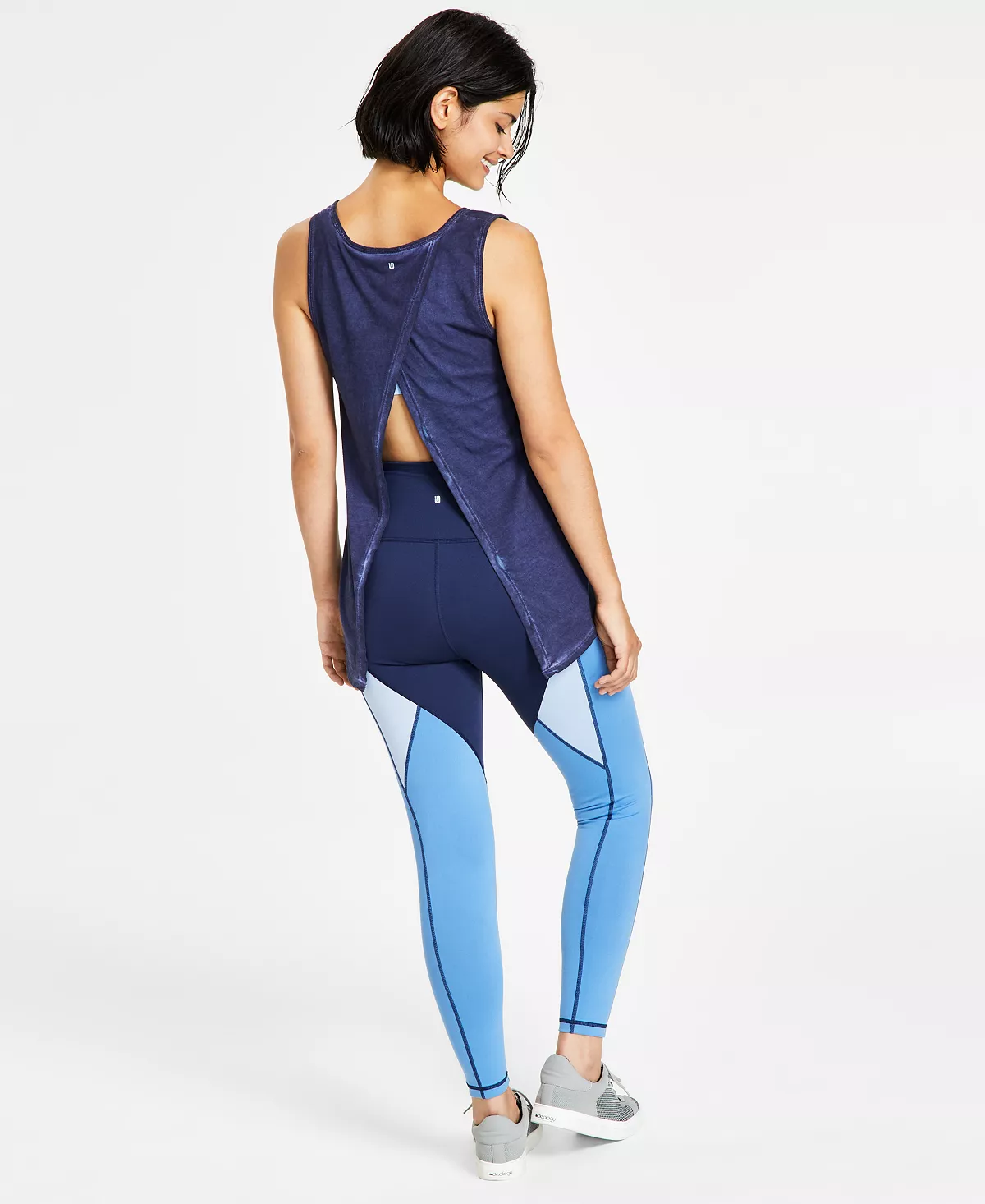 ID Ideology Petite Colorblocked 7/8 Leggings, Created For Macy's 2 ID Ideology Petite Colorblocked 7/8 Leggings, Created For Macy's - Image 2