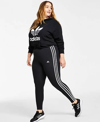 ADIDAS Women's Essentials 3-Stripe Full Length Cotton Leggings, XS-4X 5 ADIDAS Women's Essentials 3-Stripe Full Length Cotton Leggings, XS-4X - Image 5