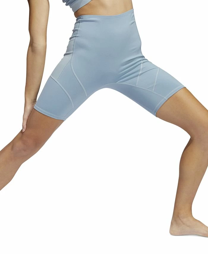 ADIDAS Women's Yoga 4 Elements Studio Pocket Short Tights 1 ADIDAS Women's Yoga 4 Elements Studio Pocket Short Tights
