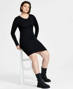 Bar III Odycon Long-Sleeve Mini Dress, Created For Macy's