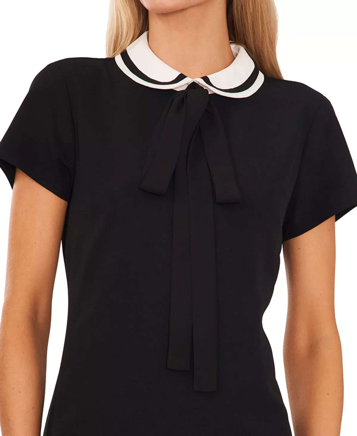 CeCe Women's Collared Bow-Tie A-Line Dress 3 CeCe Women's Collared Bow-Tie A-Line Dress - Image 3