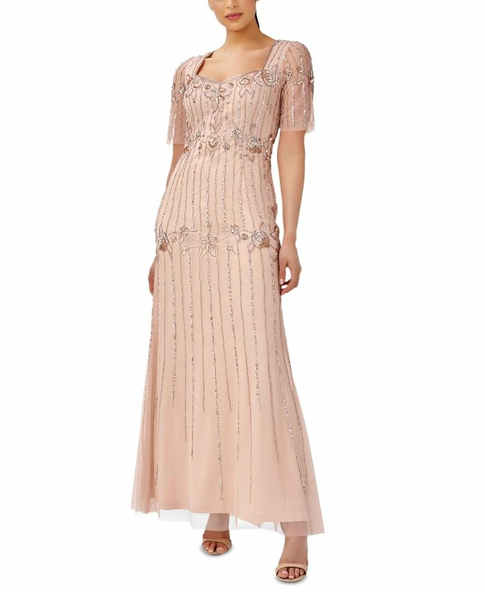 Papell Studio Women's Embellished Back-Cutout Gown 1 Papell Studio Women's Embellished Back-Cutout Gown