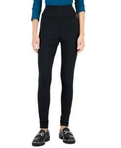 INC International Concepts Women's Zipper-Hem Ponté-Knit Skinny Pants, Created For Macy's