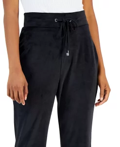 Alternative view of INC International Concepts Women's Velour High-Rise Flare-Leg Pants, Created For Macy's