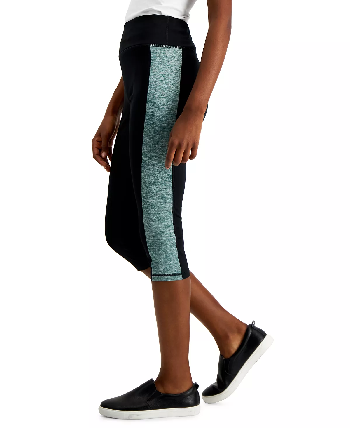 ID Ideology Active Petite Colorblocked Cropped Leggings, Created For Macy's 8 ID Ideology Active Petite Colorblocked Cropped Leggings, Created For Macy's - Image 8