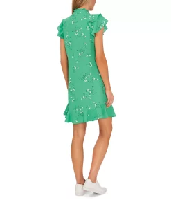 CeCe Women's Floral Cascades Button Front Dress 4 CeCe Women's Floral Cascades Button Front Dress -Anne Klein Sales Store 22295711 fpx