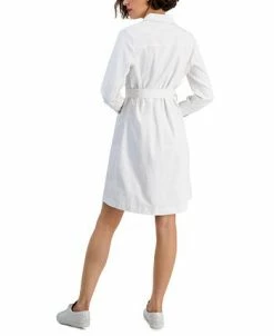Alternative view of Style & Co Women's Belted Denim Shirtdress, Created For Macy's