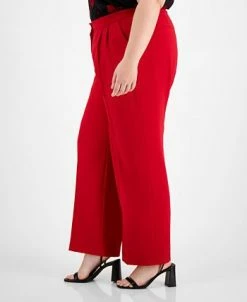 Bar III Plus Size Textured Crepe Wide-Leg Pants, Created For Macy's 7 Bar III Plus Size Textured Crepe Wide-Leg Pants, Created For Macy's -Anne Klein Sales Store 22337667 fpx