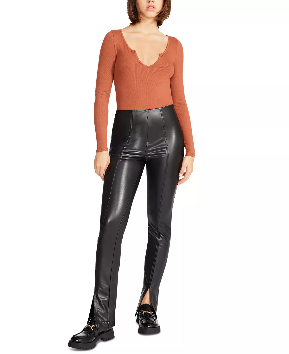 Steve Madden Women's Anastasia Faux-Leather Leggings 4 Steve Madden Women's Anastasia Faux-Leather Leggings - Image 4