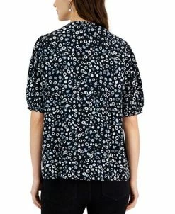 Alternative view of Alfani Women's Band-Collar Elbow-Sleeve Top, Created For Macy's