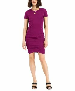 INC International Concepts Women's Ruched Mini Dress, Created For Macy's