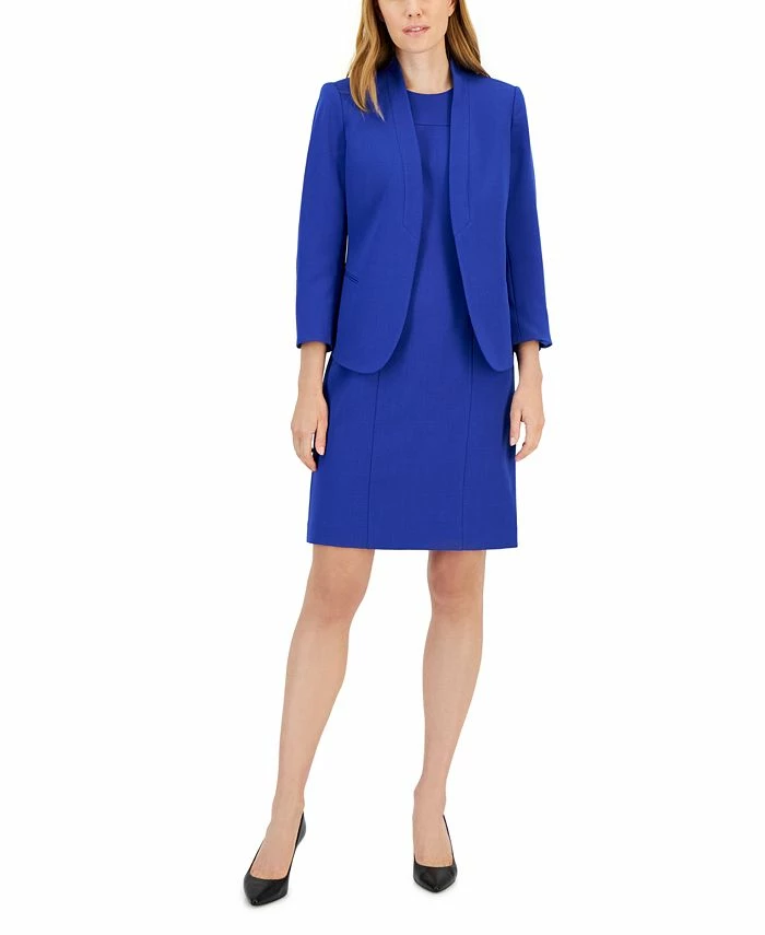 Anne Klein Executive Collection Shawl-Collar Sleeveless Sheath Dress Suit, Created For Macy's 1 Anne Klein Executive Collection Shawl-Collar Sleeveless Sheath Dress Suit, Created For Macy's