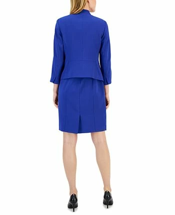Anne Klein Executive Collection Shawl-Collar Sleeveless Sheath Dress Suit, Created For Macy's 3 Anne Klein Executive Collection Shawl-Collar Sleeveless Sheath Dress Suit, Created For Macy's - Image 3