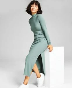 Alternative view of And Now This Women's Ribbed High-Neck Midi Bodycon Dress