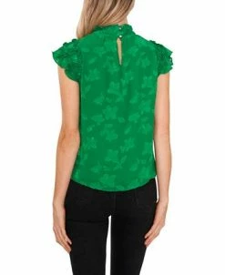 Alternative view of CeCe Ruffled Flutter Sleeve Blouse Top