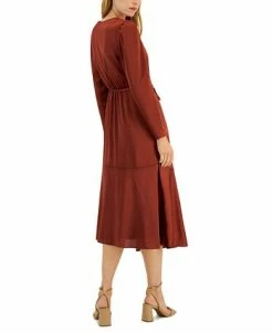 Alternative view of INC International Concepts Women's V-Neck Faux Wrap Dress, Created For Macy's