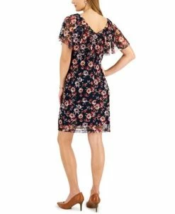 Alternative view of Connected Printed Popover-Cape Sheath Dress