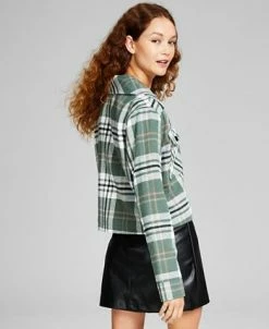 Alternative view of And Now This Women's Cropped Plaid Shacket