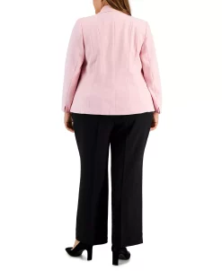 Alternative view of Kasper Plus Size Blazer, Printed Cowl Neck Top, & Modern Dress Pants