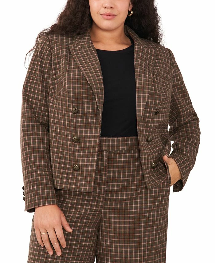 Vince Camuto Plus Size Double Breasted Notch Collar Blazer 1 Vince Camuto Plus Size Double Breasted Notch Collar Blazer