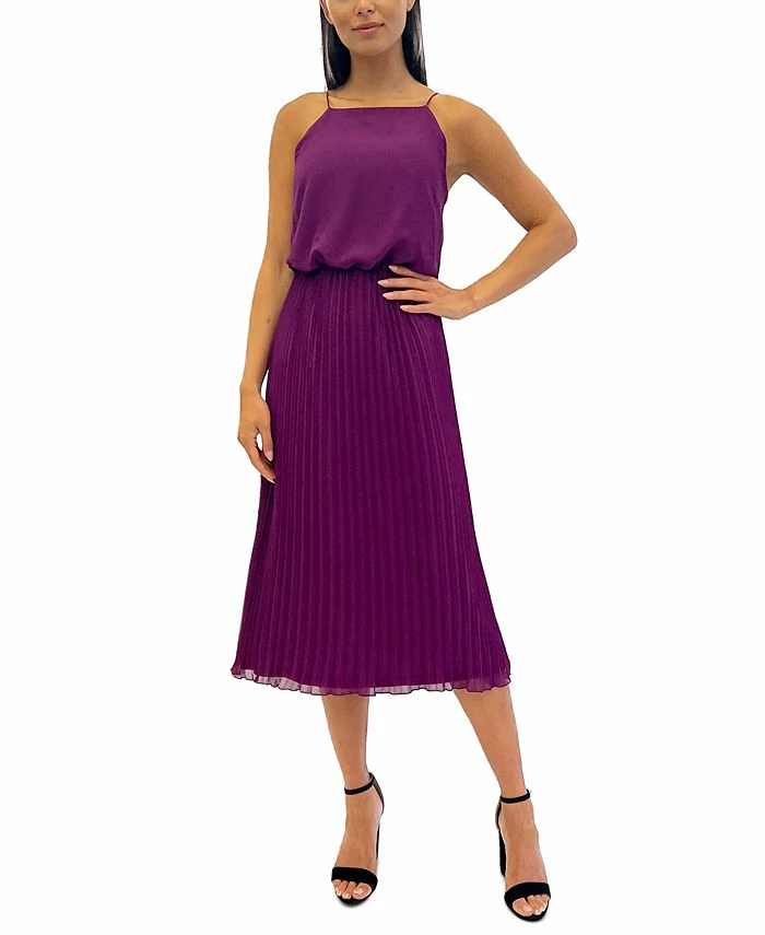 Sam Edelman Women's Plisse Sleeveless Midi Dress 1 Sam Edelman Women's Plisse Sleeveless Midi Dress