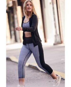 ID Ideology Petite Colorblock Houndstooth Cropped Leggings, Created For Macy's 10 ID Ideology Petite Colorblock Houndstooth Cropped Leggings, Created For Macy's -Anne Klein Sales Store 22562297 fpx