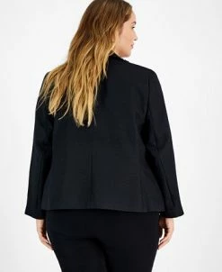 Alternative view of Bar III Plus Size Faux Double-Breasted Tweed Blazer, Created For Macy's