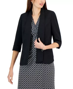 Alternative view of Kasper Women's Shawl-Collar Open-Front Cuffed-Sleeve Blazer