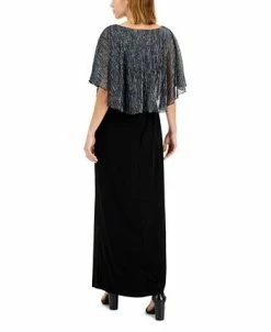 Alternative view of Connected Metallic-Capelet Gown