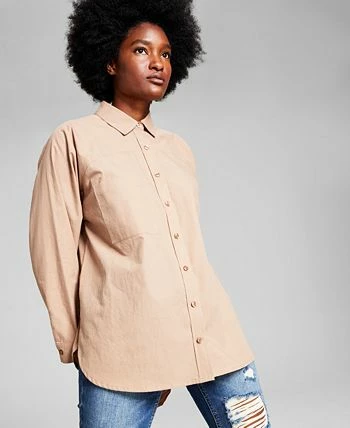And Now This Women's Long-Sleeve Cotton Button Down Shirt 2 And Now This Women's Long-Sleeve Cotton Button Down Shirt - Image 2