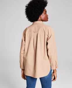 And Now This Women's Long-Sleeve Cotton Button Down Shirt 7 And Now This Women's Long-Sleeve Cotton Button Down Shirt -Anne Klein Sales Store 22596249 fpx