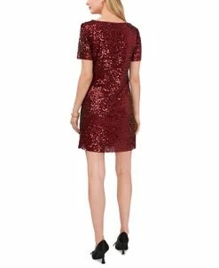Alternative view of Vince Camuto Women's Sequined Round-Neck Short-Sleeve Dress