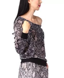 Michael Kors Women's Snake-Print Off-The-Shoulder Top -Anne Klein Sales Store 22607658 fpx