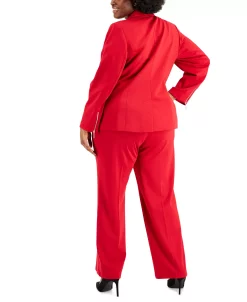 Kasper Plus Size Notched Collar Jacket, Geo-Print Cowlneck Top & Pull-On Pants -Anne Klein Sales Store 22639916 fpx
