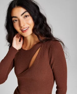 Alternative view of And Now This Women's Cutout Long-Sleeve Sweater Dress