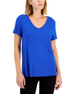 ID Ideology Women's V-Neck T-Shirt, Created For Macy's 12 ID Ideology Women's V-Neck T-Shirt, Created For Macy's -Anne Klein Sales Store 22677843 fpx
