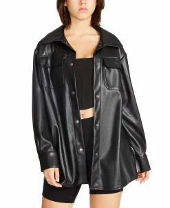 Steve Madden Women's Faux Good Measure Shacket