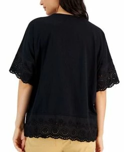 Alternative view of Style & Co Women's Lace-Trimmed Tunic, Created For Macy's
