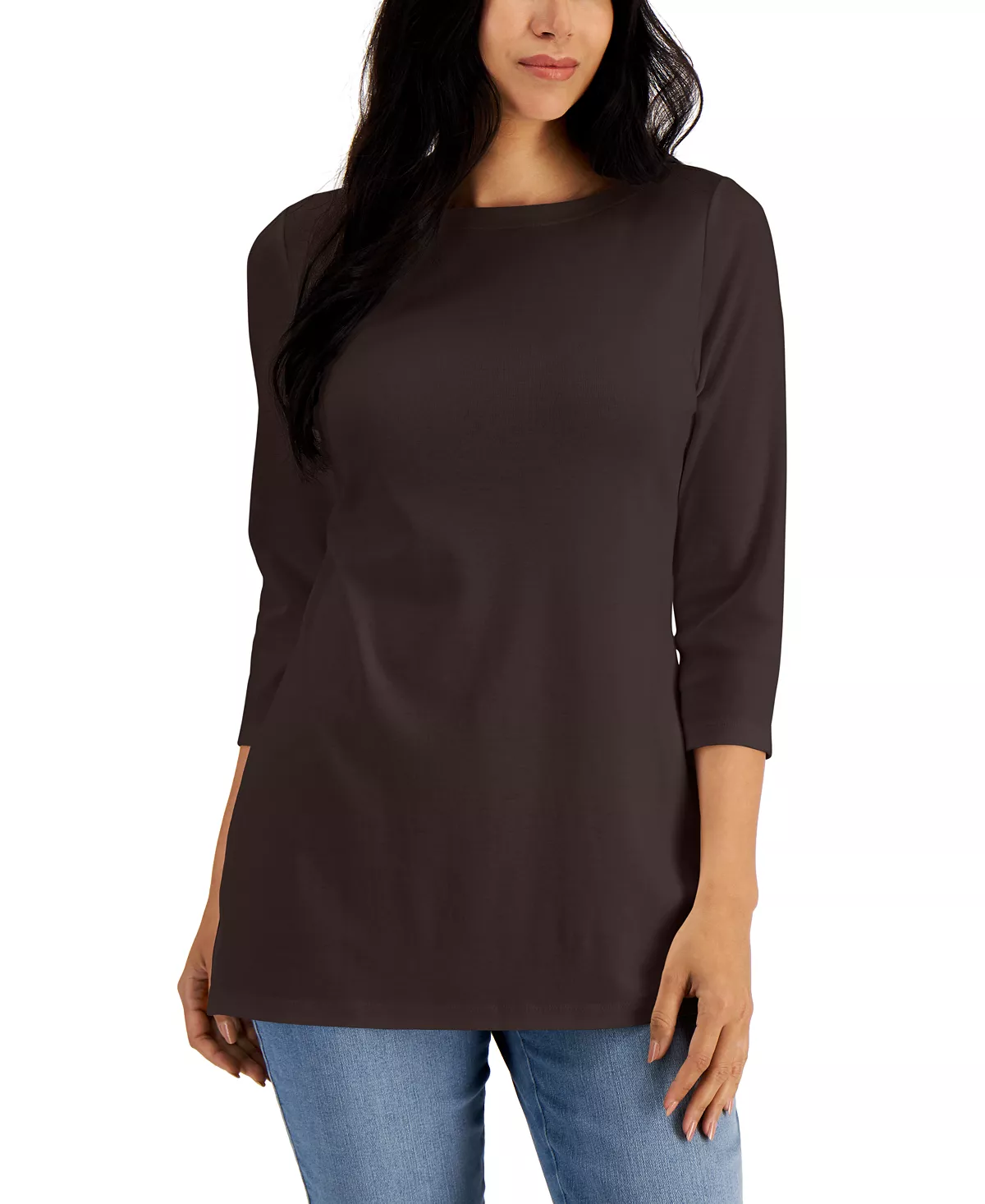 Karen Scott Boat-Neck 3/4-Sleeve Top, Created For Macy's 6 Karen Scott Boat-Neck 3/4-Sleeve Top, Created For Macy's - Image 6