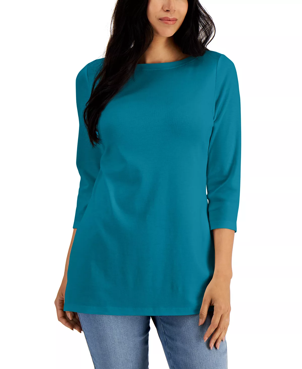 Karen Scott Boat-Neck 3/4-Sleeve Top, Created For Macy's 10 Karen Scott Boat-Neck 3/4-Sleeve Top, Created For Macy's - Image 10