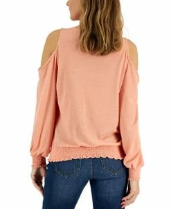 Alternative view of INC International Concepts Women's Cold-Shoulder Knit Top, Created For Macy's