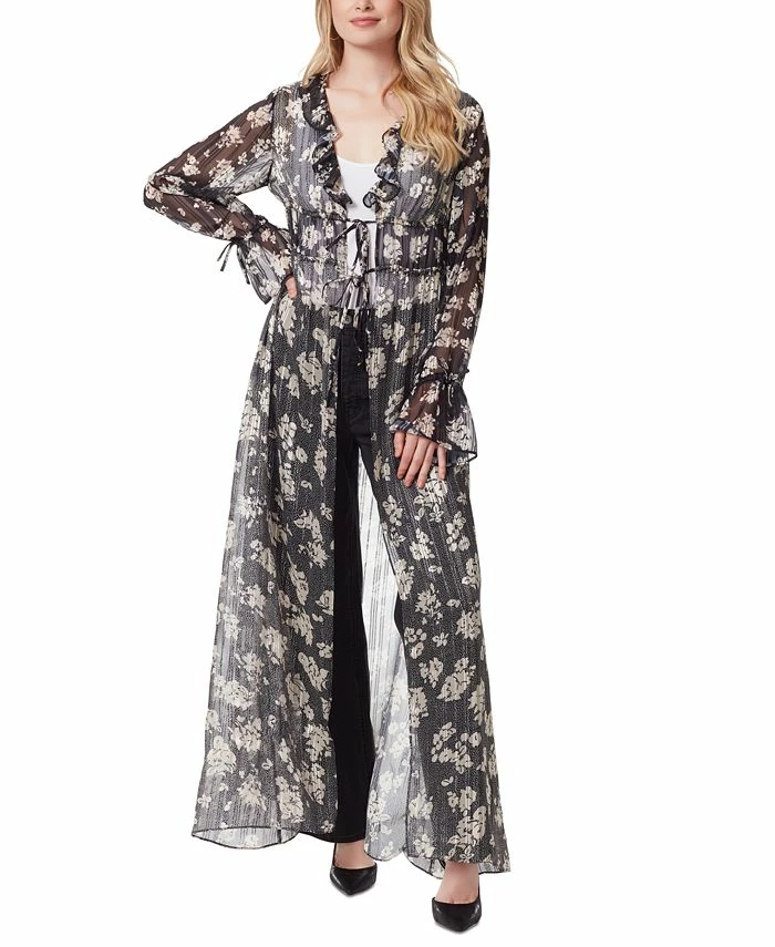 Jessica Simpson Gaia Sheer Ruffle Duster Top 1 Jessica Simpson Gaia Sheer Ruffle Duster Top