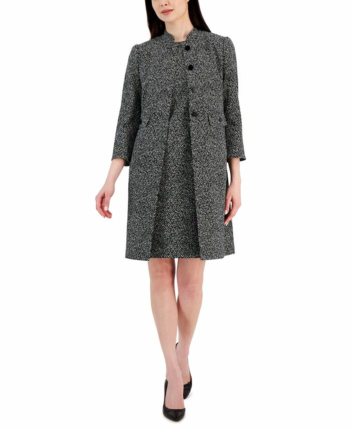Anne Klein Women's Audrey Hepburn Jacquard Topper Jacket 1 Anne Klein Women's Audrey Hepburn Jacquard Topper Jacket