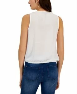 Alternative view of INC International Concepts Women's Ruffle Tiered V-Neck Sleeveless Top, Created For Macy's